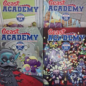 Beast Academy By Art of Problem Solving - Practice Level 3A,3B,3C,3D (Set of 4)